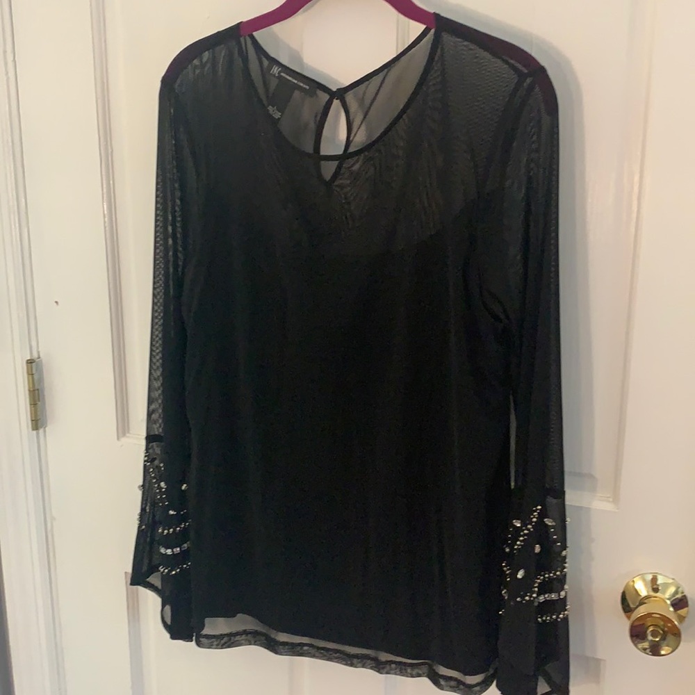 Black sheer top - Picture 1 of 4